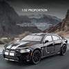 1/32 Dodge Charger SRT Hellcat Alloy Muscle Car Model Sound and Light Pull Back Children's Toy Collectibles Birthday Gift