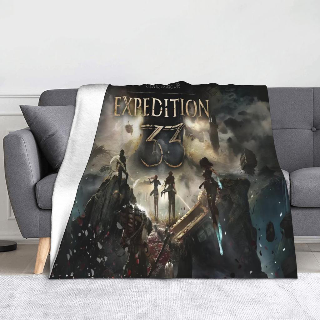 Expedition 33 Esquie Lustige Zitate Decken Fleece Clair Obscur Weiche Überwurfdecken für Schlafzimmer Sofa Bett Teppich