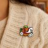 Halloween Cartoon Ghost Brooch, Spooky Pumpkin Tombstone Lapel Pin, Clothes Backpack Bag Decoration Accessories, Holiday Party Gift