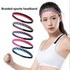 Sports Headband Great Sweat Absorption Capacity High Elastic Stretch Soft Non-slip Breathable Braided Colorful Reusable Yoga Jogging Pilates