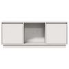 Vidaxl Szafka Pod Telewizor, Biała 110,5X35X44 Cm, Lite Drewno Sosnowe