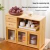 Modern Desktop Tea Cup Display and Storage Cabinet