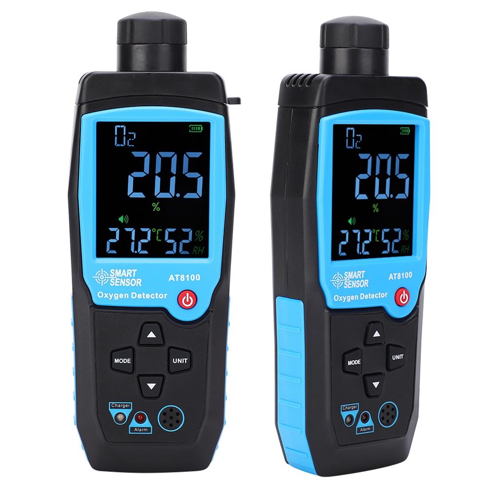 AT8100 Portable Digital Oxygen Concentration Detector 025percent Smart Sensor Handheld O Monitor Tester Meter