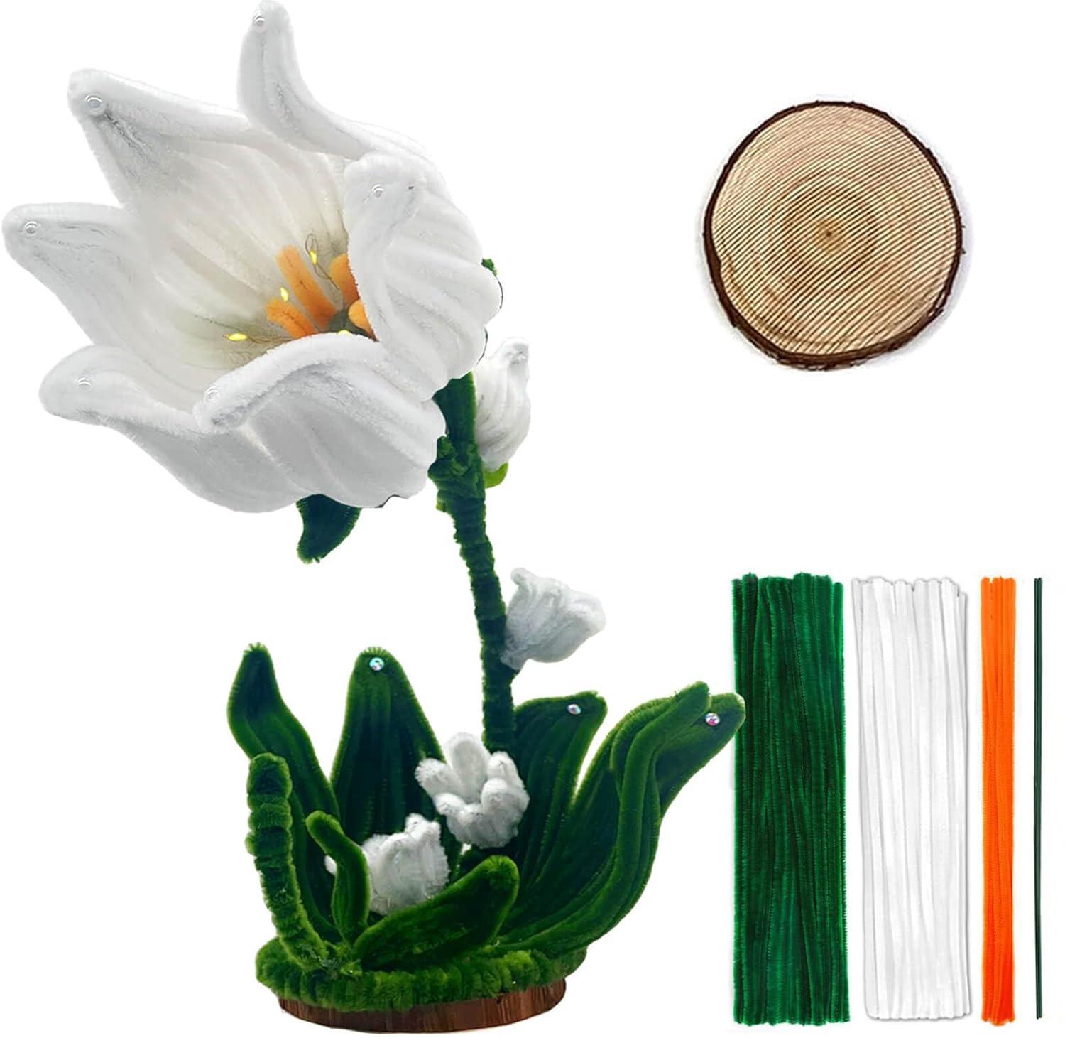 Pipe Cleaner Craft, Adult Toy Cleaner, Chenille Stems, Craft Pipe Cleaners, Pipe Cleaner Flowers, Pipe Cleaners Craft Supplies bianco