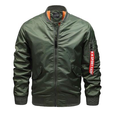 MA1 Herren Baseballjacke im amerikanischen Stil - Lässig, Unifarben, Outdoor Frühling/Herbst Fliegerjacke
