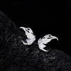 2 Pairs Silver Creative Small Angel Wings Earrings For Women Girls Cz Studs Wedding Party Luxury Ear Jewelry Birthday Gifts