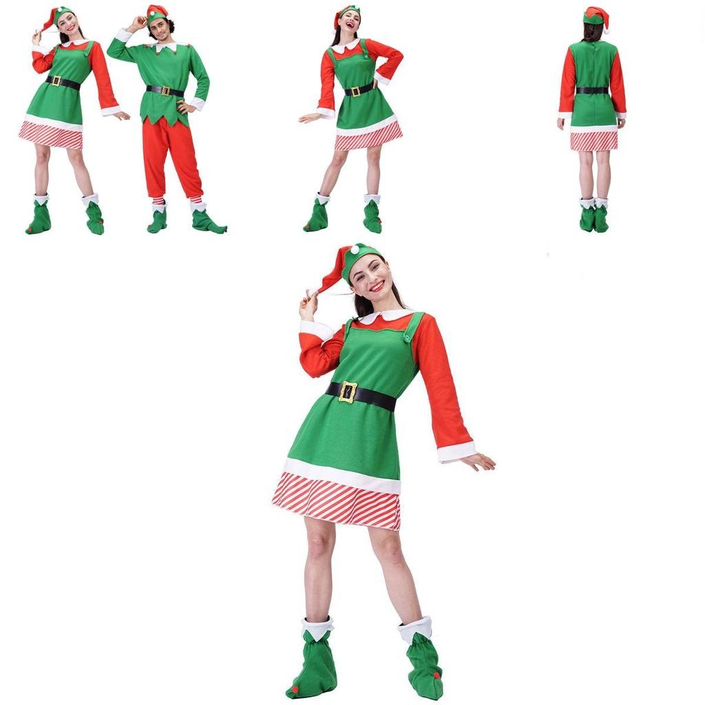 Weihnachtself Erwachsenen Cosplay Kostüm Paar Outfits