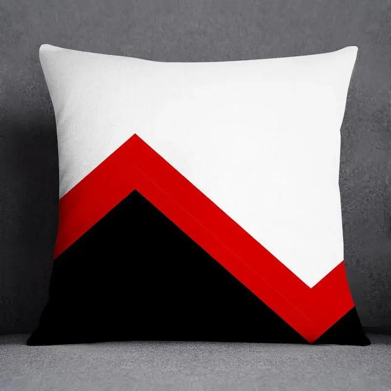 Abstract Geometric Printed Pattern Square Cushion Cover for Home Living Room Sofa Bedroom Decoration Pillow
