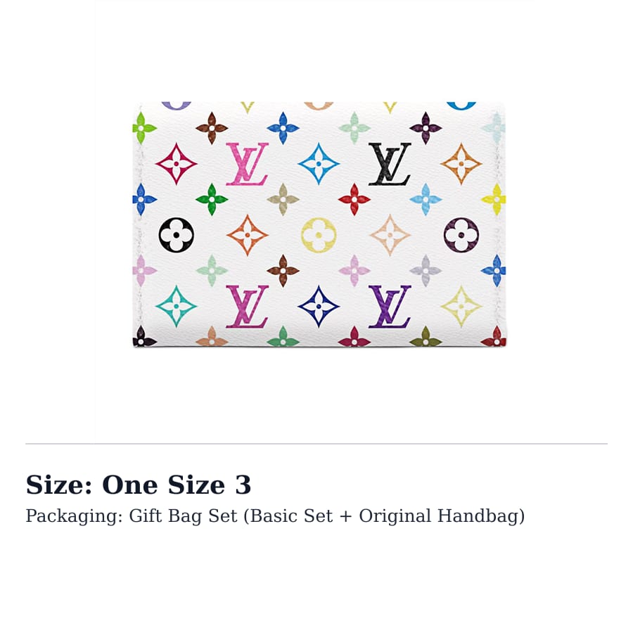 LOUIS VUITTON X Takashi Murakami Collaboration SLIM Coated Canvas Card Holder Card Holder Women's White M27495