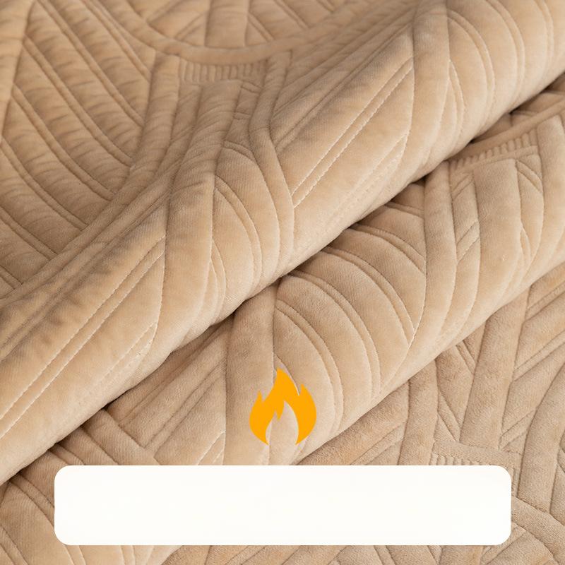 Winter Thicken Thermal Velvet Sofa Cushion Non-Slip Cushion Simple Modern Solid Wood Sofa Cover Full Covered Cloth