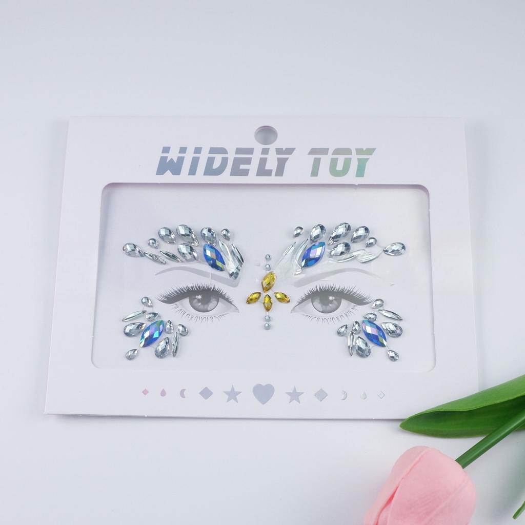 Crystal Tattoo Sticker Glitter Eyeliner Eyebrow Makeup Face Eyes Diamond Temporary Tattoo Rock Rhinestone 3D Eyeliner Stickers