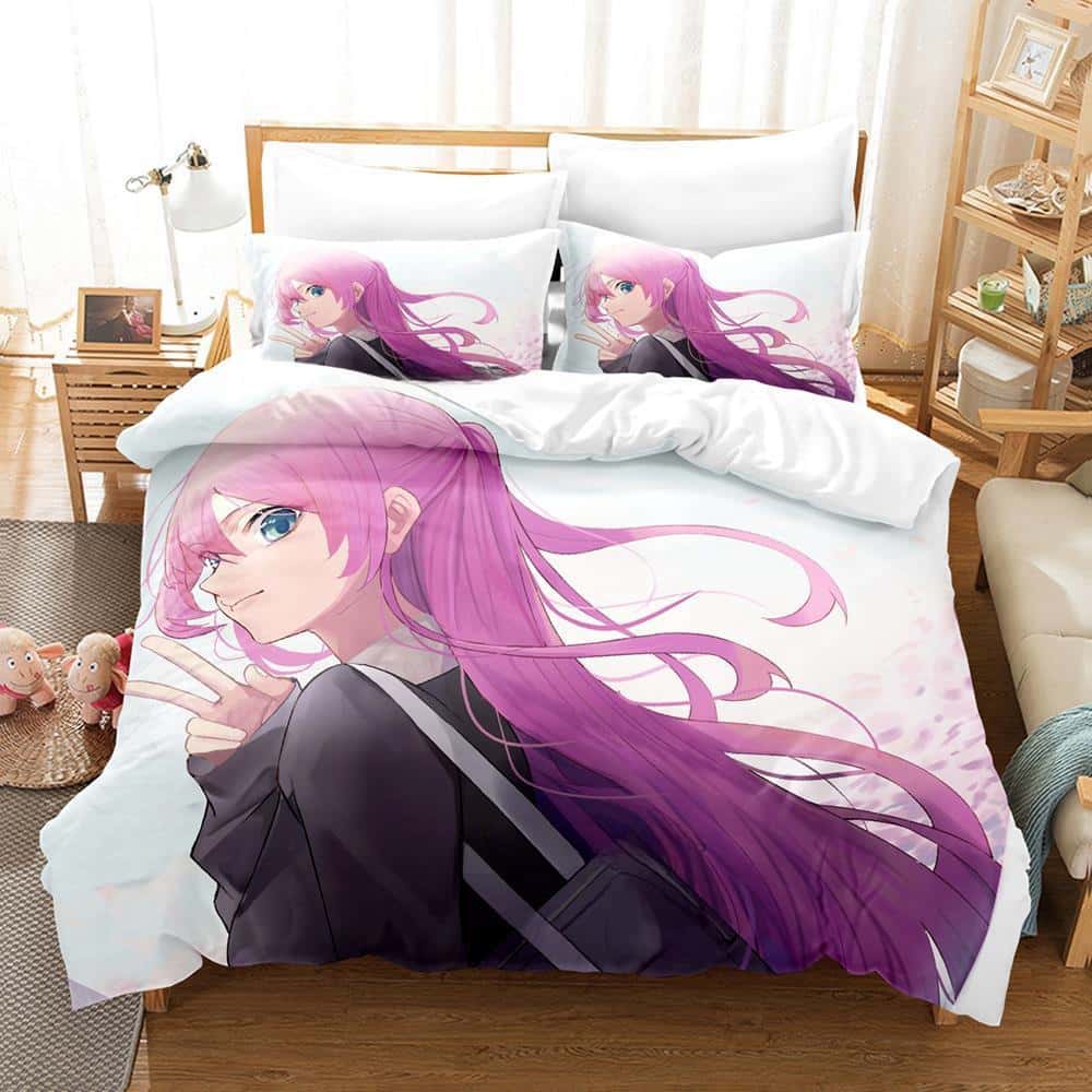 New Shikimori's Not Just a Cutie Bedding Set Cartoon Anime Three-piece Set Adult Kid Bedroom Duvet Cover Sets 3D Kawaii Girls