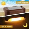 Warm White LED Solar Step Lamp Path Stair Outdoor Garden Lights Waterproof Balcony Light Decoration for Patio Stair Fence Light