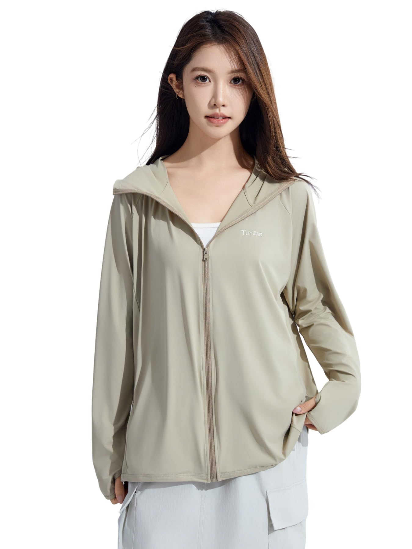 

Beatgos Rash Guard, Men s and Women s, Long Sleeve Hoodie, UV Protection, Cooling Touch, UPF 50+, Loose Fit, UV Protection, Unisex (Mukoku Khaki, XL)