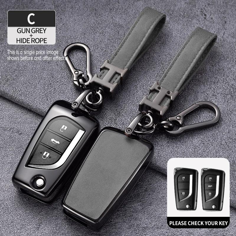 Zinc Alloy Car Key Case Cover for S9 Hilux Corolla Avensis Prado Fortuner RAV4 CHR Shell Accessories JH9