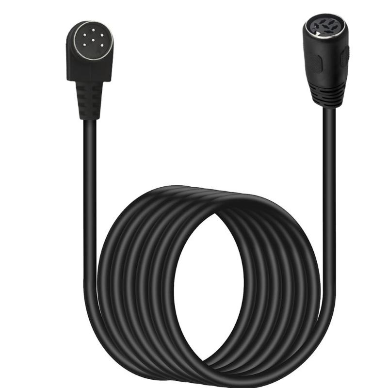 90 Degree DIN 6Pin Male to Female Sound Video Cable Terminal Cable for Sound Microphone Guitar Digital Equipment