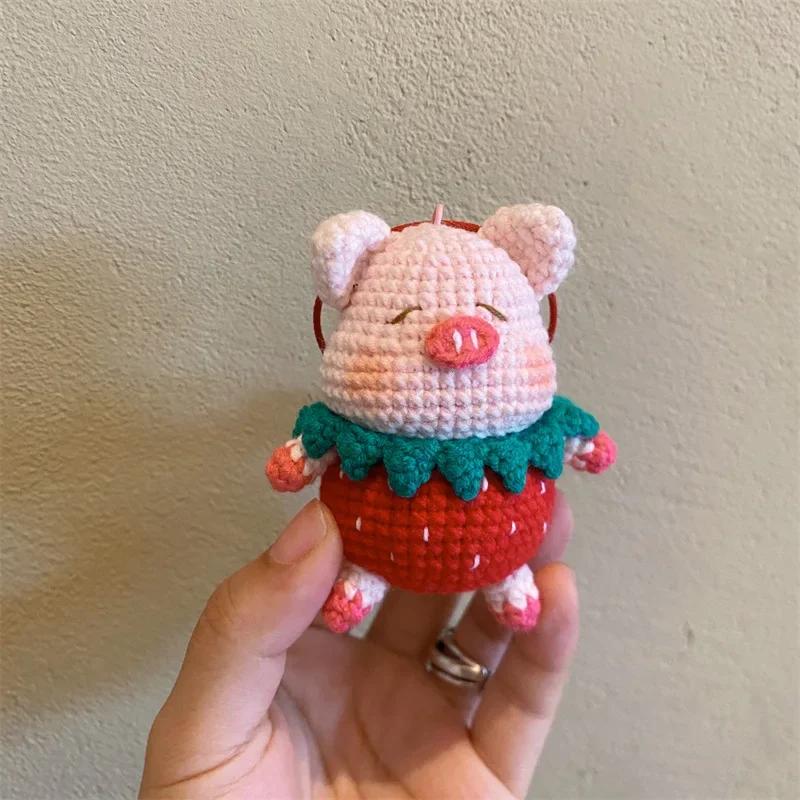 Knitted Wool Doll Keychain Finished Cute Pendant Small Accessories Car Chain Ring Exquisite