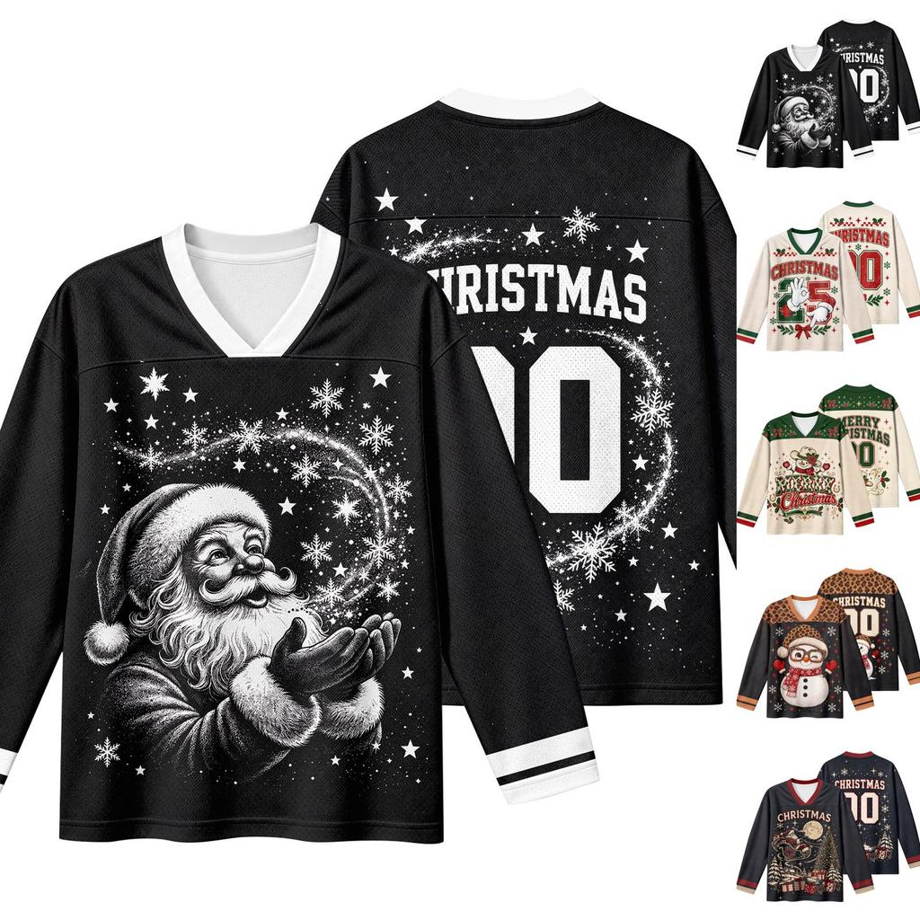 Women's Casual V-Neck Long Sleeve Printed Top
