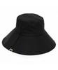 Eondeokeonteulolseutyudio Cotton Wide Bucket Hat Wide Bucket / Big Eye Linen / M Black
