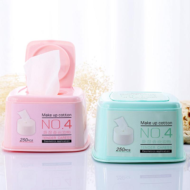 250pcs of Non-woven Fabric Thin Boxed Makeup Cotton Disposable Water-saving Makeup Remover Cotton Pad Wet Compress