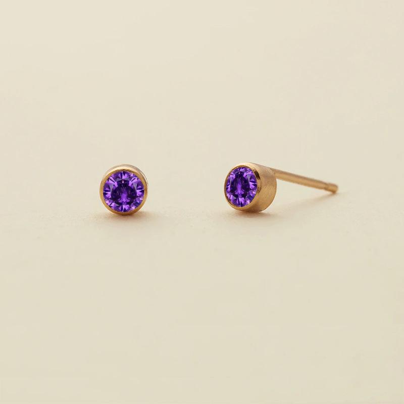 eManco Colorful Rhinestone Diamond-Studded Earrings, Stainless Steel Gold-Plated Ear Cuff.