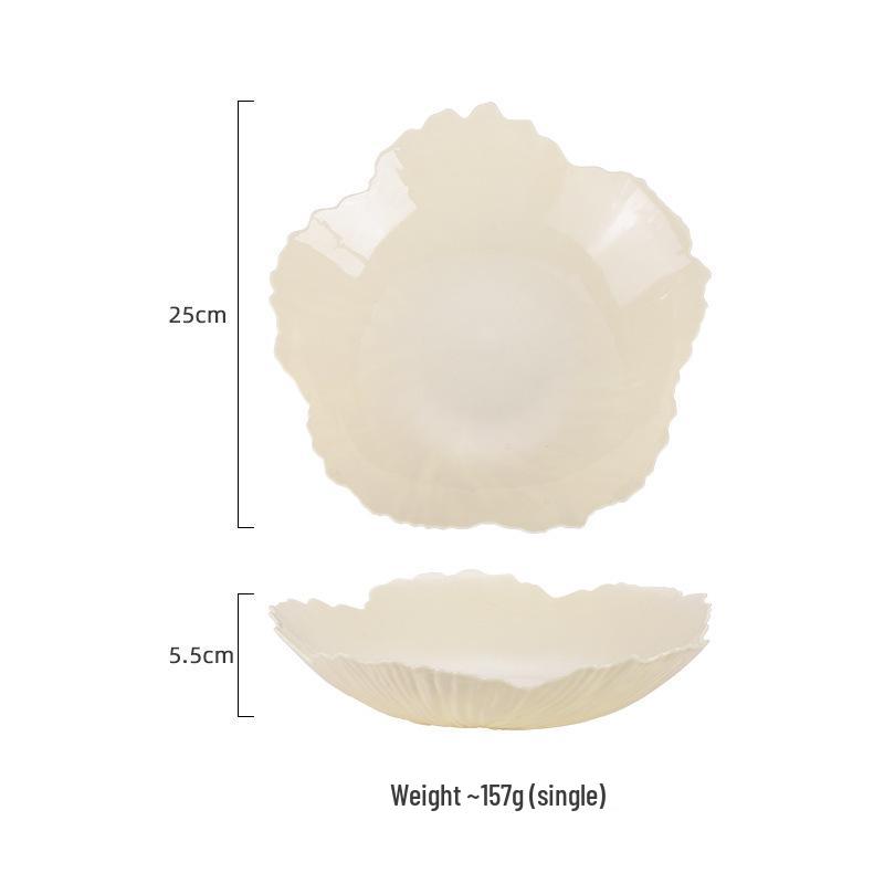 Elegant Home-Style Petal Plate: Food-Grade Fruit & Snack Dish