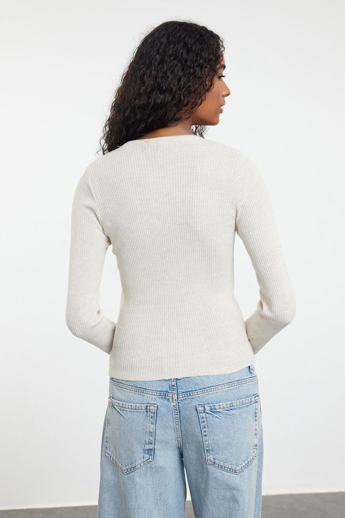 Women's Elegance Style Sweater Navy Blue Basic Double Knitwear Sweater