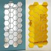 120-6PCS Mini Mirror Wall Stickers Acrylic Self Adhesive Removable Hexagon Wall Decals For DIY Living Room Bedroom Home Decors