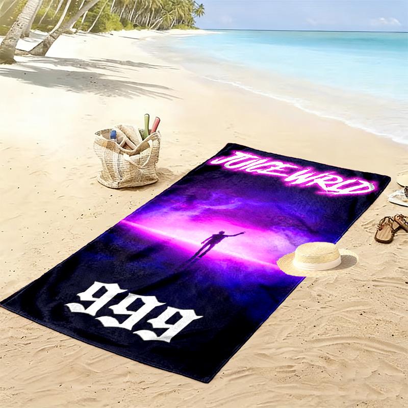 Juice Wrld's Cosmic Legacy beach towel Outdoor camping Beach towel for vacation photos Outdoor pool towel swim Absorbent bath towel printing beach