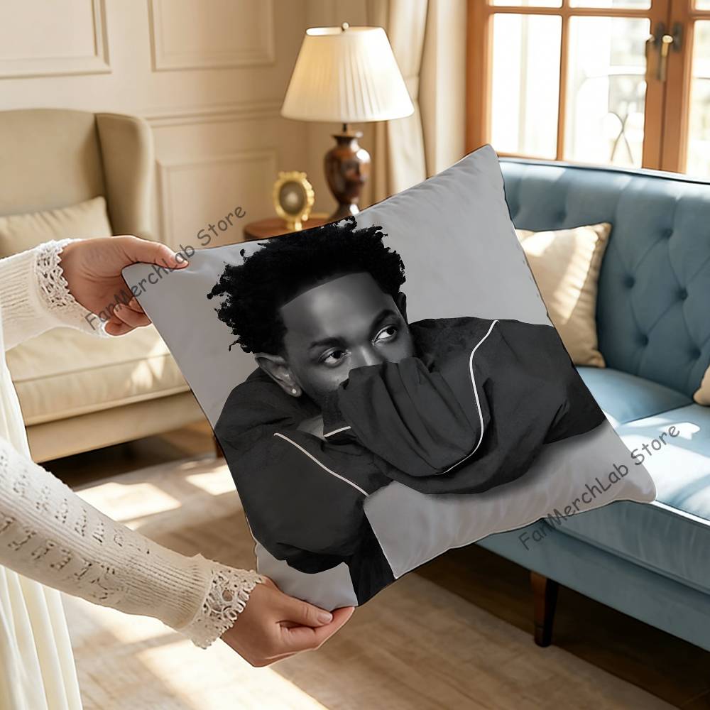 KKendrick Rapper IIamarS Pillow Covers Cartoon Sofa Decorative Home Doublesided Printing Short Plush Cute Cushion Cover