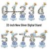 32" Silver Number Balloon - Baby's 1st Birthday Party Decor, Free Shipping