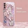 Pink Butterfly Hot-selling Exquisite Beautiful  PhoneCase Glass PhoneCase for Samsung Galaxy S26 S25 S24 S23 S22 FE Ultra Plus