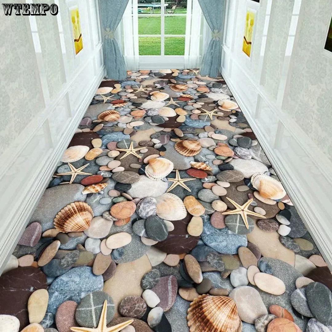 

3D ковер для прохода в коридор, коврик для домашнего крыльца, ковер для лестницы в отеле, нескользящие коврики, полный ковер, можно разрезать