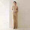 Fanzhen Women's 100% Cashmere Wide-Leg Trousers