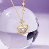 Heart Shaped Secret Language Planet Necklace for Women, Fashionable and High End, Enamel Craftsmanship Design, Versatile Clavicle Chain