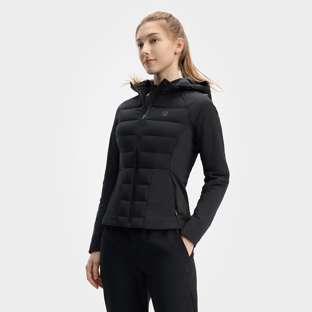 New FILA Fitness Down Jacket Women's Pitch Black A11W441904FBK