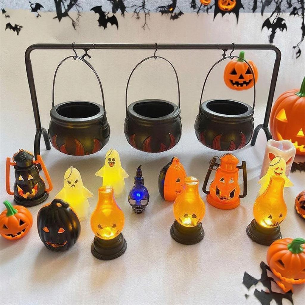 Halloween Party Decoration Witch Bucket Witch Pot Bowl Rack Black Plastic Bucket