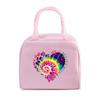 Portable Lunch Bags Dachshund Heartbeat Print Women Men Thermal Insulation Lunch Box Children School Lunch Bento Storage Handbag