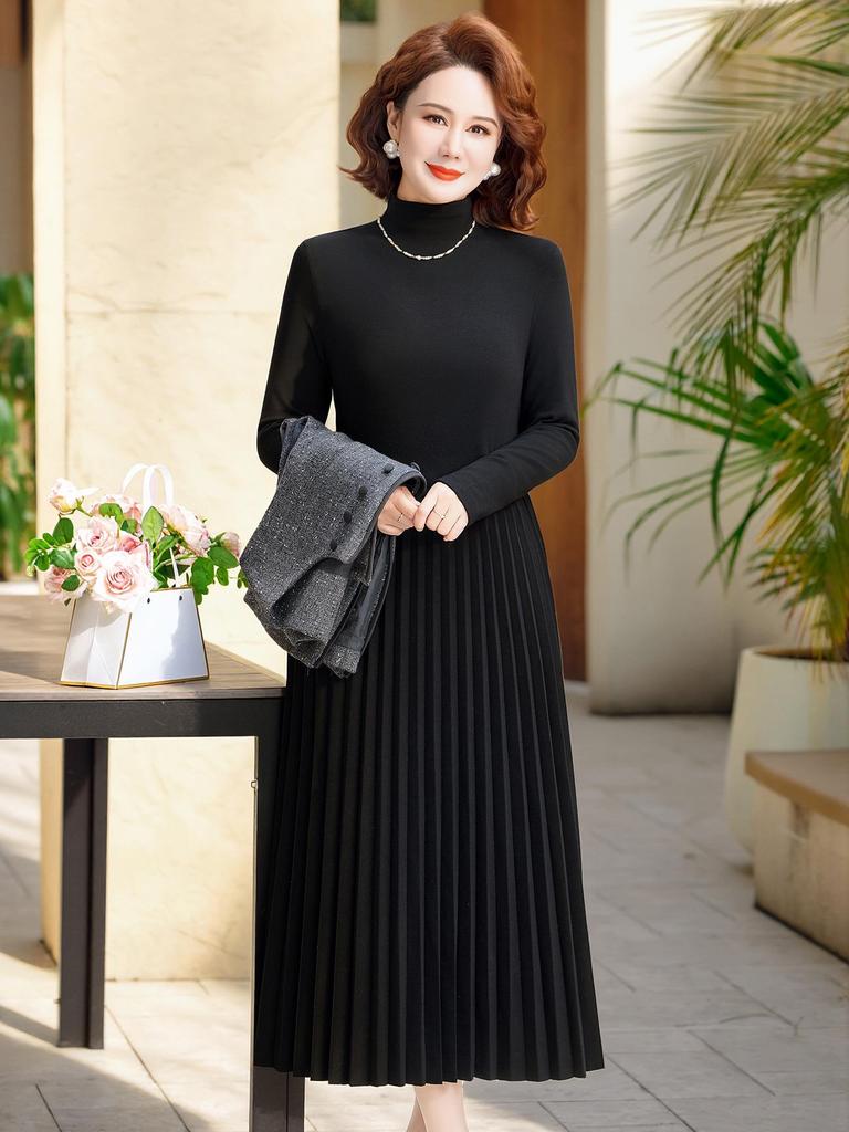 Spring Collection: Elegant Two-Piece Women's Casual Set - Vest & Long-Sleeved Dress