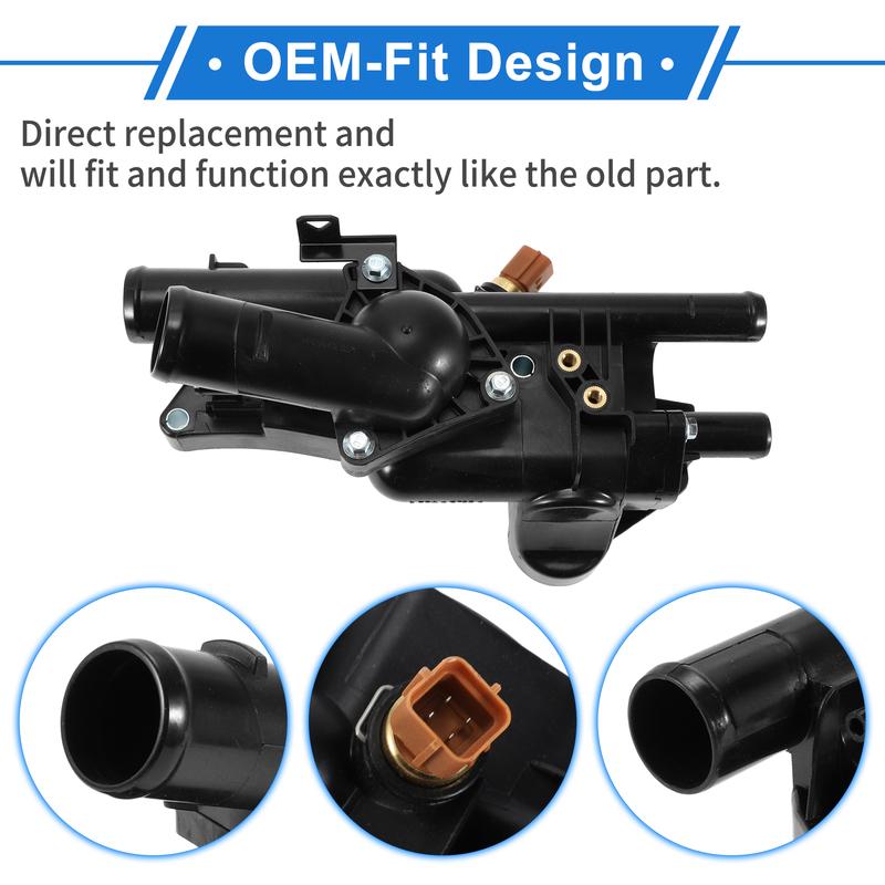X Autohaux No.256002G600 Thermostat Housing Assembly with Sensor for Kia Rondo 2008-2010