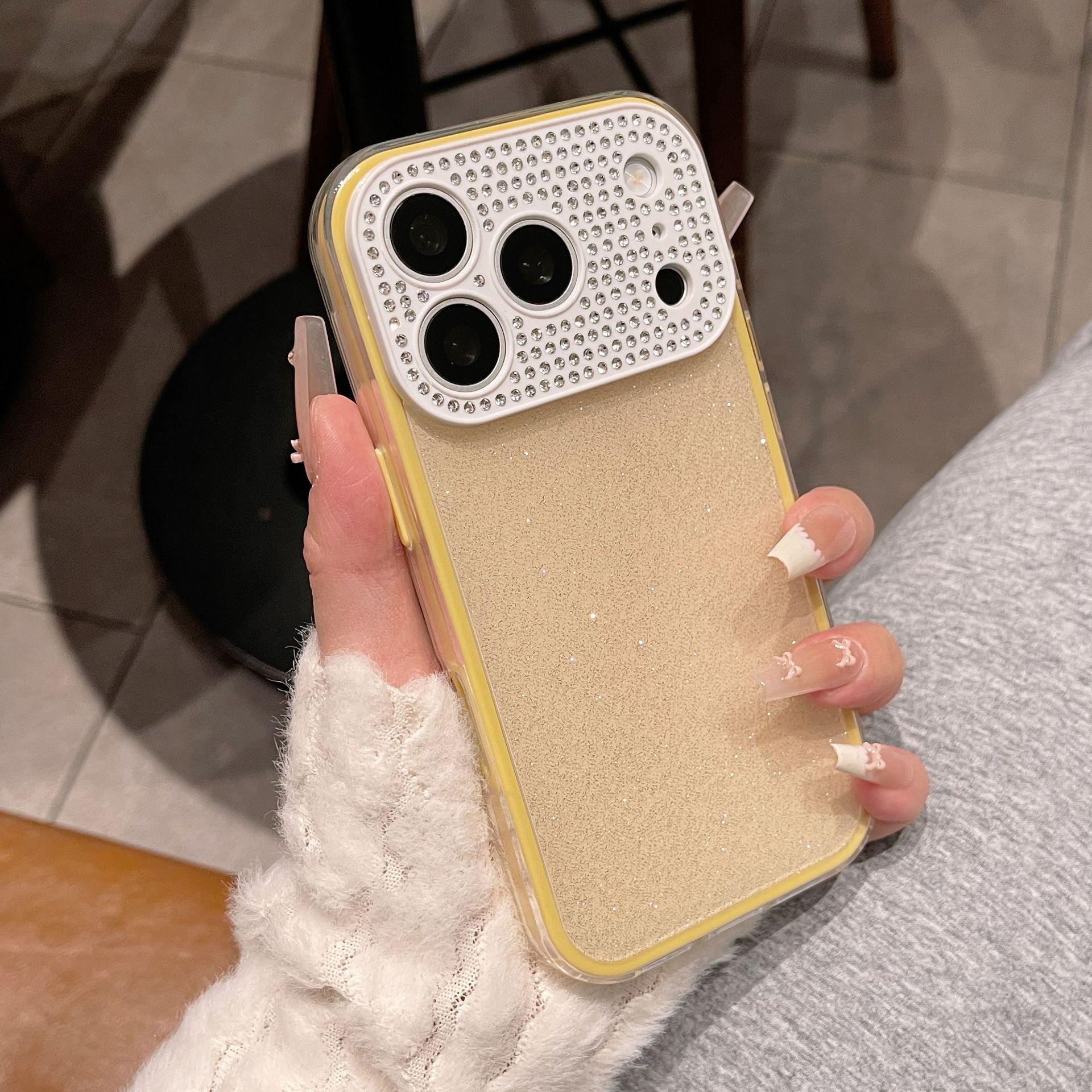 

Rhinestone Glitter iPhone 16 Pro Max Case - 3-in-1 Full Coverage Soft Apple 17 Compatible 17 Pro Max (No Packaging)