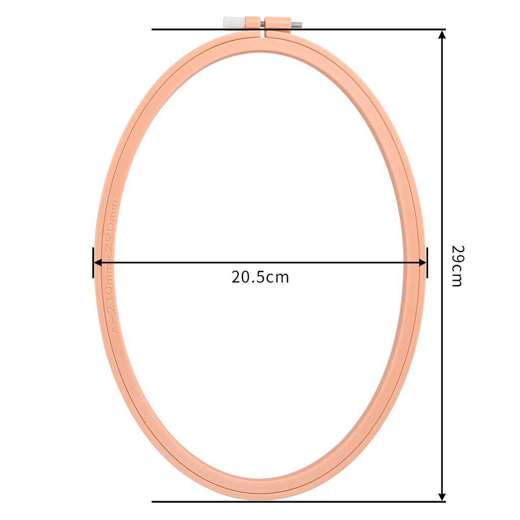 Oval Plastic Embroidery Hoops Frame Wooden Color Embroidery Hoop Rings For Household DIY Cross Stitch Sewing Needlecraft Tools