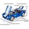1:22 Cobra Alloy Car Diecast Miniature Toys Model Doors Opened Sound Light Pull Back Front Wheel Steering Vehices Gifts for Boys