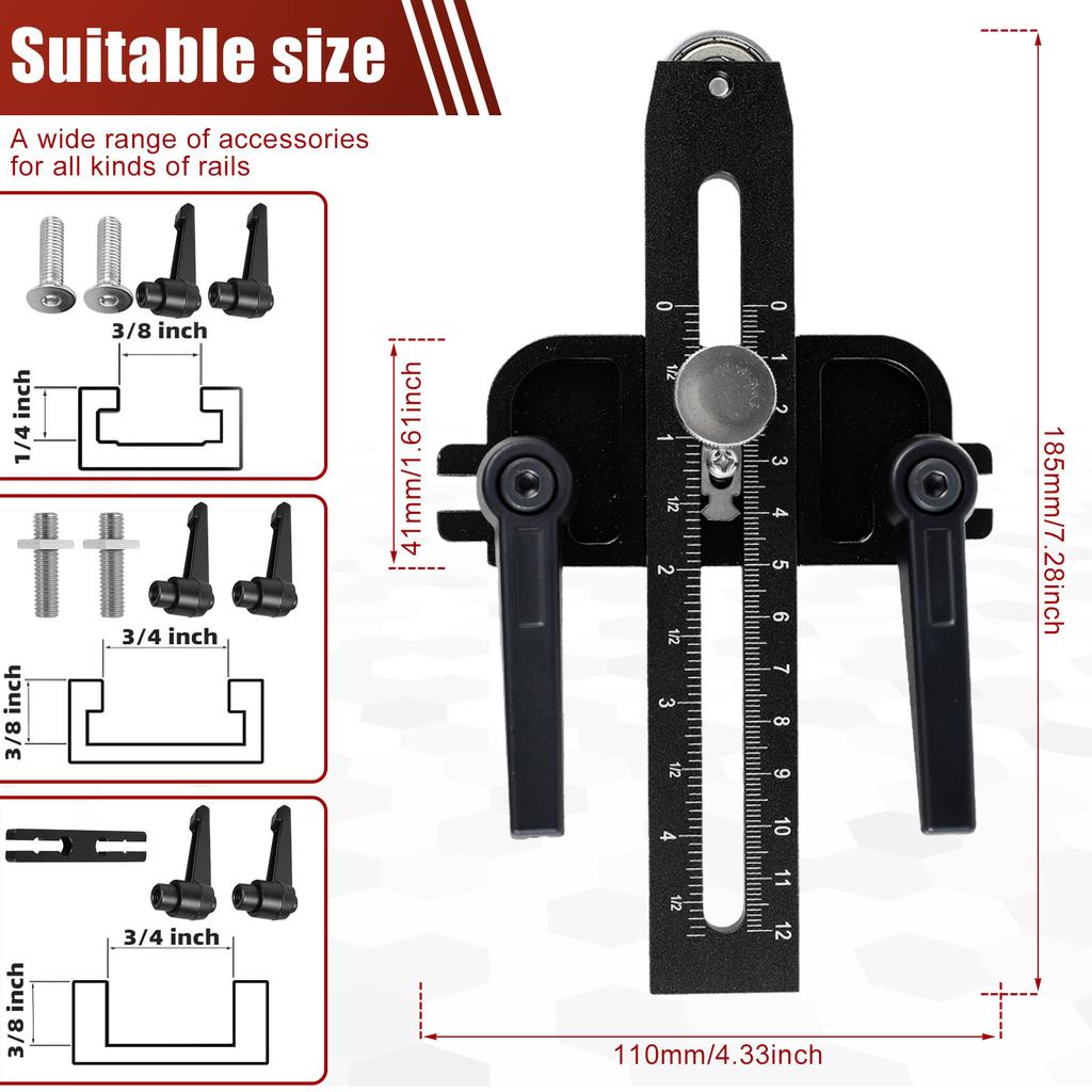 Thin Rip Jig Table Saw Jig Guide Fast Thin Ripping Guide Sturdy Thin Rip Table Saw Jig Cuts Works with Table Saw Router Table Ba