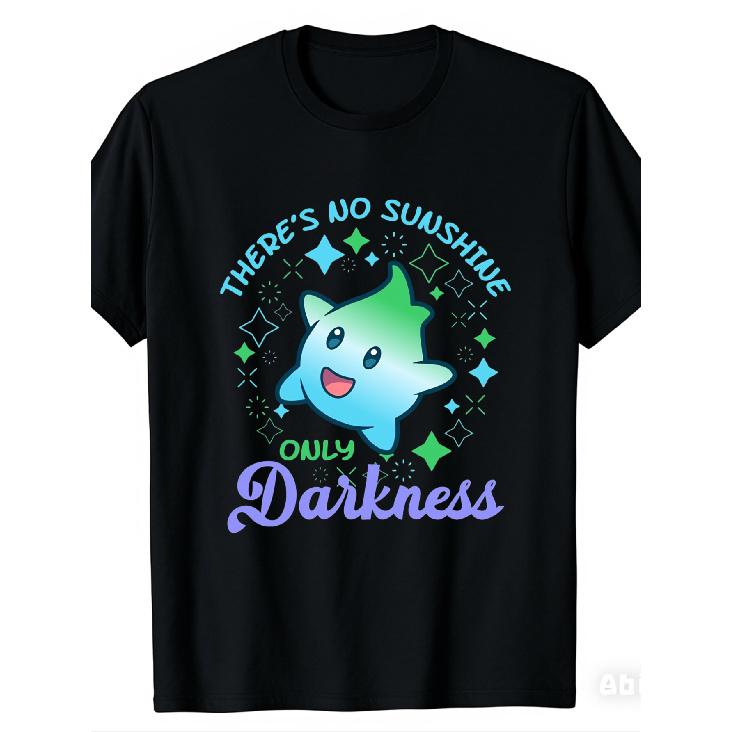 2026 New Arrivals Sellers New Style Limited Edition There S No Sunshine Only Darkness Shirt Lumalee Star Shirt Luna Star Shirt Mario Trip Cute S S S чёрный
