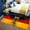 Germany Flag Eagle Coat of Arms Area Rug, Non Slip Black Red Gold Floor Mat for Living Room Bedroom German Fan Home Decor