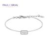 Paul Brial [Silver] Ppsb001S Wg April White Crystal Birthstone Bar