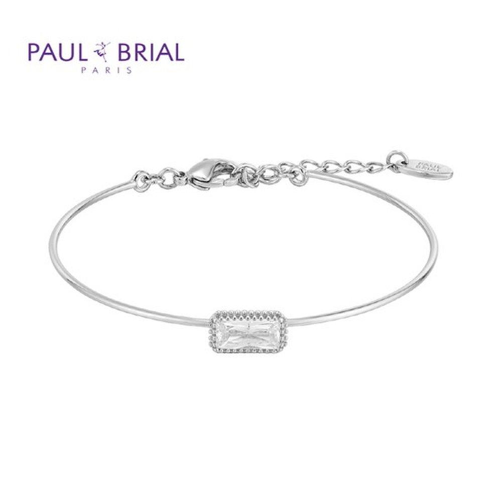 Paul Brial [Silver] Ppsb001S Wg April White Crystal Birthstone Bar
