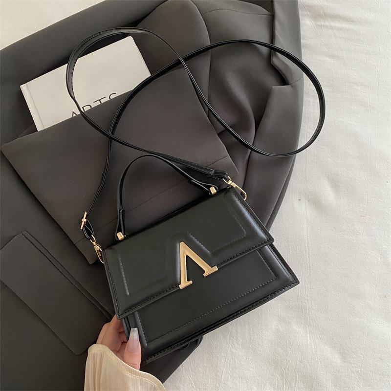 Women S Korean Style Small Square Shoulder Bag Solid Color Large Capacity Handbag Crossbody Bag