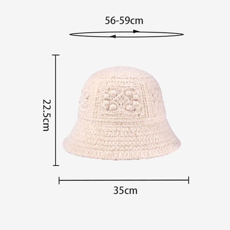 Women Fisherman Hat Autumn Winter Knitted Basin Hat